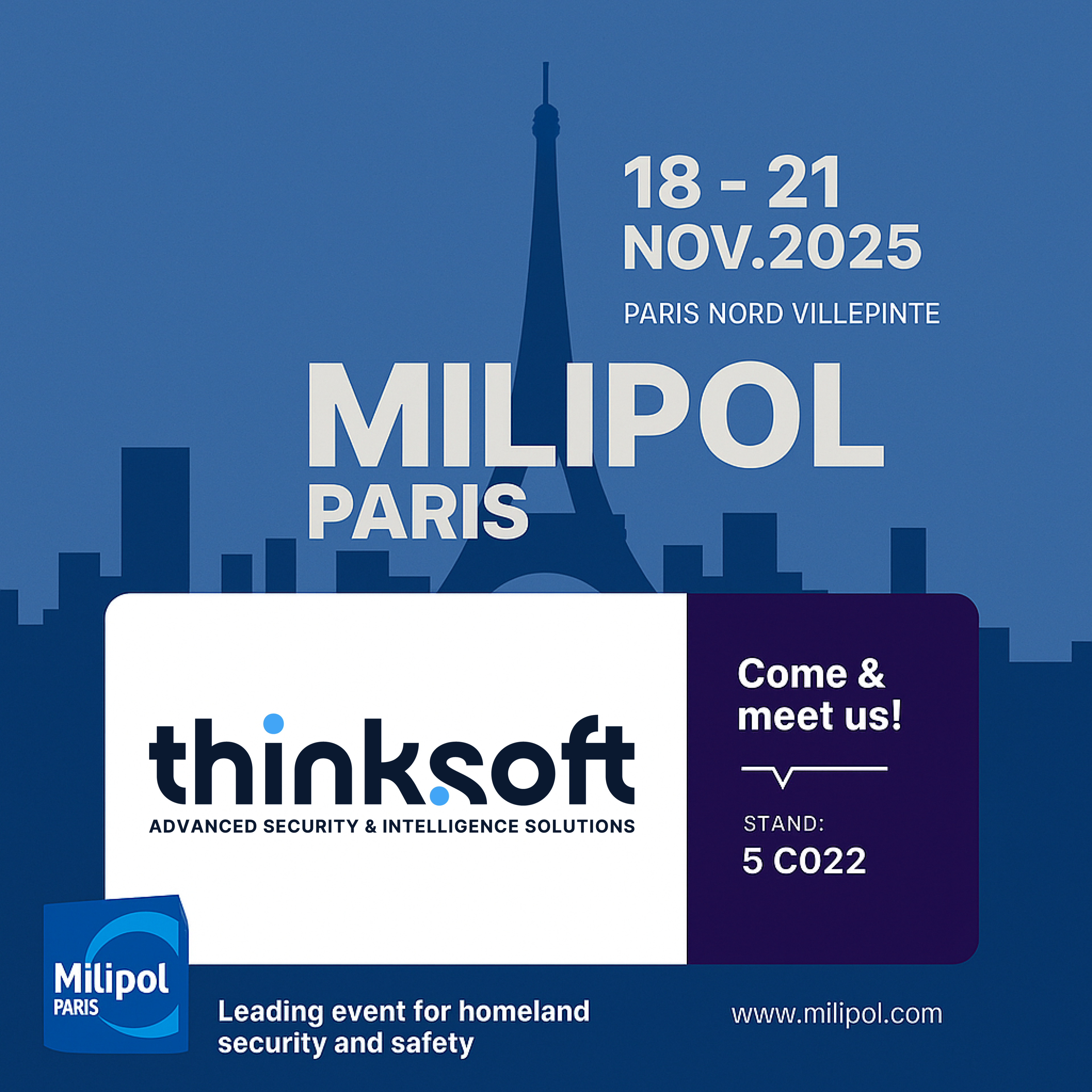 Meet us at Milipol Paris 2025